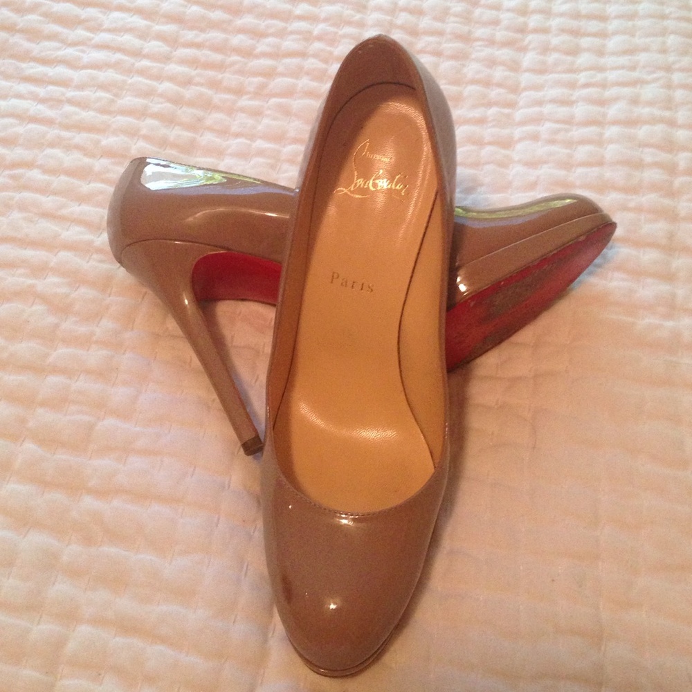 Christian Louboutin Nude Patent Pumps